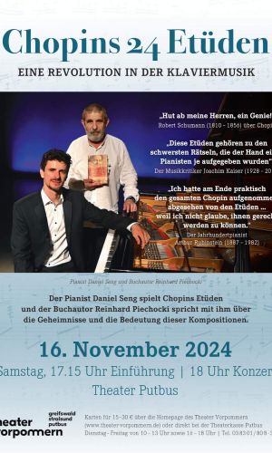 Pianist Daniel Seng plays Chopin's Etudes at the Putbus Theatre